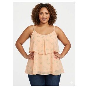 New G:12 Women Ruffle Cami Top Spaghetti Strap